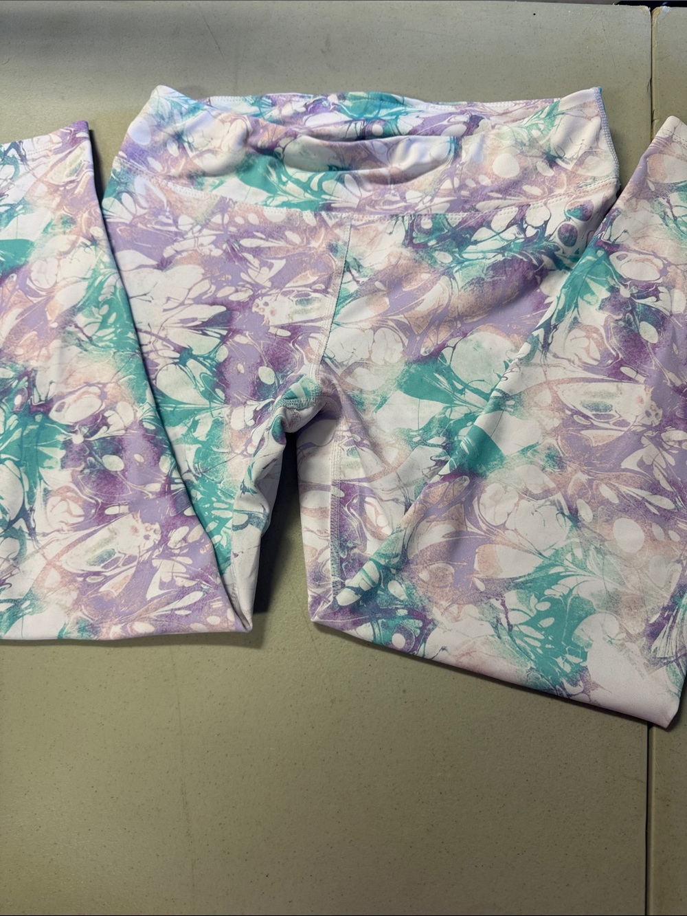 Layer 8 Pastel Marble Print Leggings in Mint, Lavender, White💕